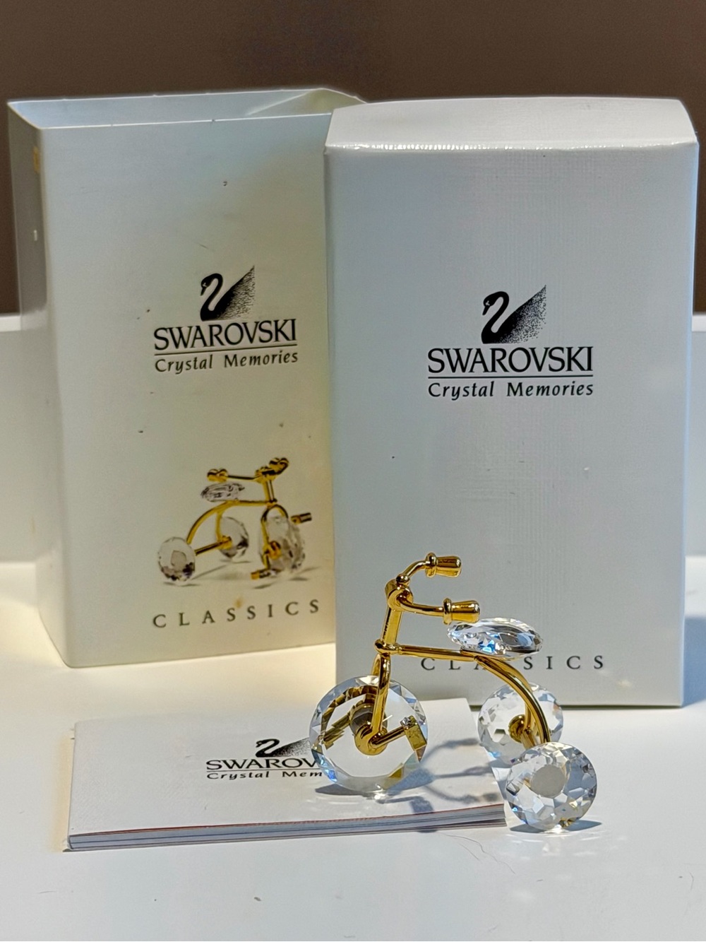 Swarovski Crystal Memories Tricycle Gold ~ Classic Retired #219198 - Picture 16 of 16